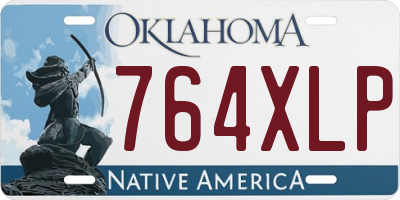 OK license plate 764XLP