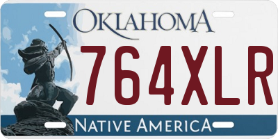 OK license plate 764XLR