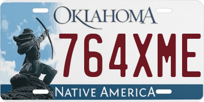 OK license plate 764XME