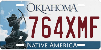 OK license plate 764XMF