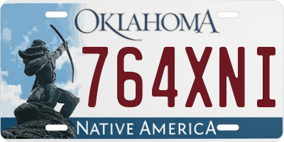 OK license plate 764XNI