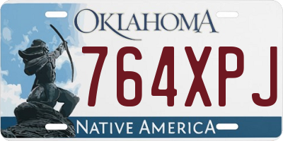 OK license plate 764XPJ