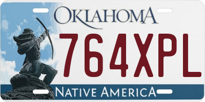 OK license plate 764XPL