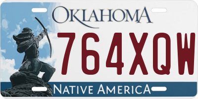 OK license plate 764XQW