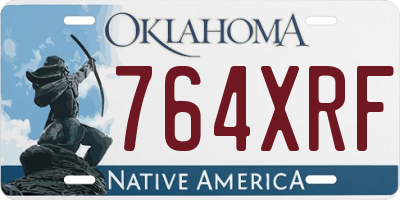 OK license plate 764XRF