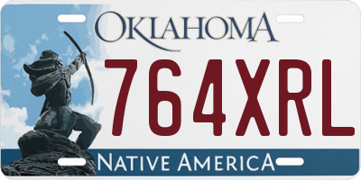 OK license plate 764XRL