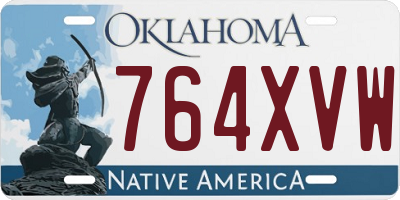 OK license plate 764XVW