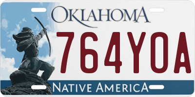 OK license plate 764YOA