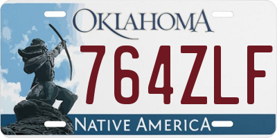 OK license plate 764ZLF