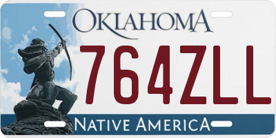 OK license plate 764ZLL