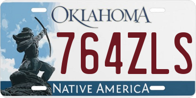 OK license plate 764ZLS