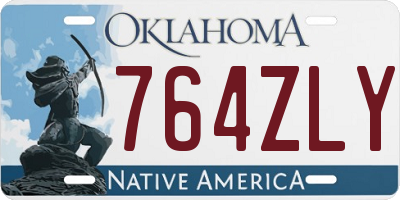 OK license plate 764ZLY