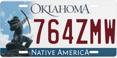 OK license plate 764ZMW