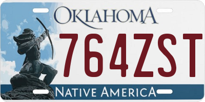 OK license plate 764ZST