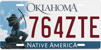 OK license plate 764ZTE
