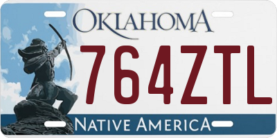 OK license plate 764ZTL