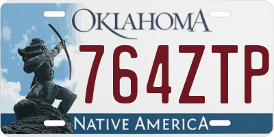 OK license plate 764ZTP