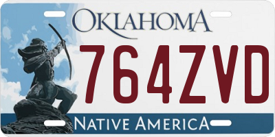 OK license plate 764ZVD