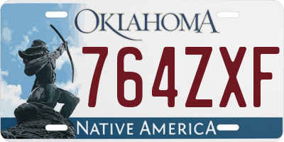 OK license plate 764ZXF