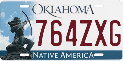 OK license plate 764ZXG