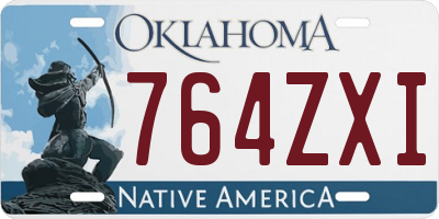 OK license plate 764ZXI