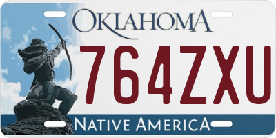 OK license plate 764ZXU