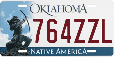 OK license plate 764ZZL