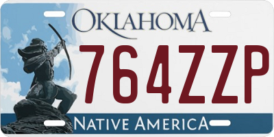 OK license plate 764ZZP