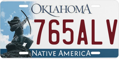 OK license plate 765ALV