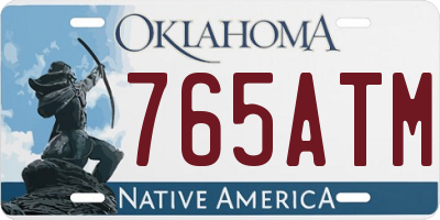 OK license plate 765ATM