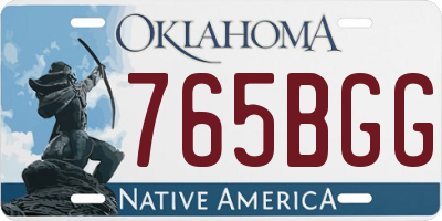 OK license plate 765BGG
