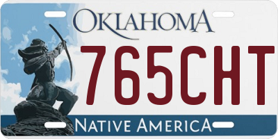 OK license plate 765CHT