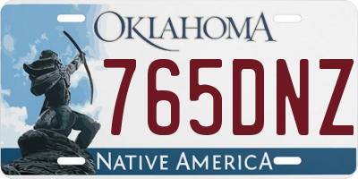 OK license plate 765DNZ