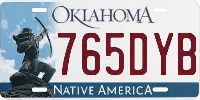 OK license plate 765DYB