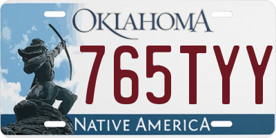 OK license plate 765TYY