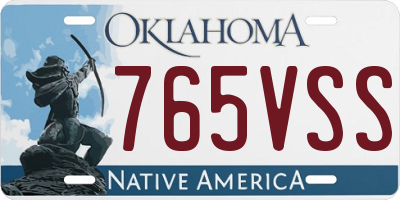 OK license plate 765VSS