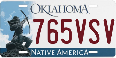 OK license plate 765VSV