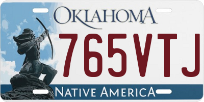 OK license plate 765VTJ