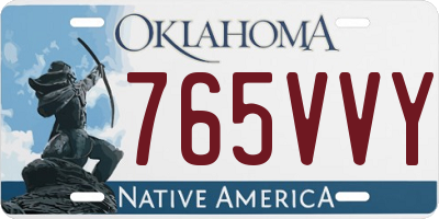 OK license plate 765VVY