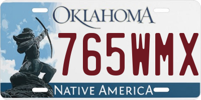 OK license plate 765WMX