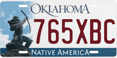 OK license plate 765XBC