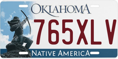 OK license plate 765XLV