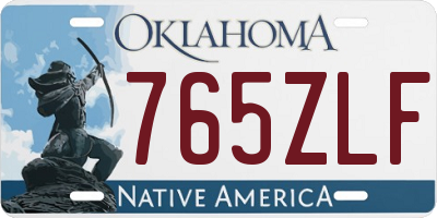 OK license plate 765ZLF
