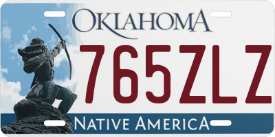 OK license plate 765ZLZ