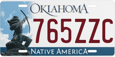 OK license plate 765ZZC