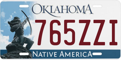 OK license plate 765ZZI