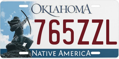 OK license plate 765ZZL