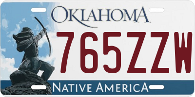 OK license plate 765ZZW