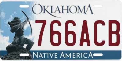 OK license plate 766ACB