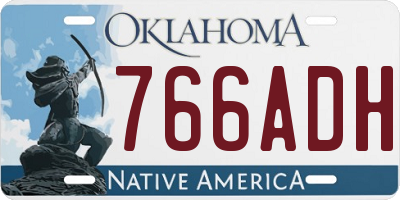 OK license plate 766ADH